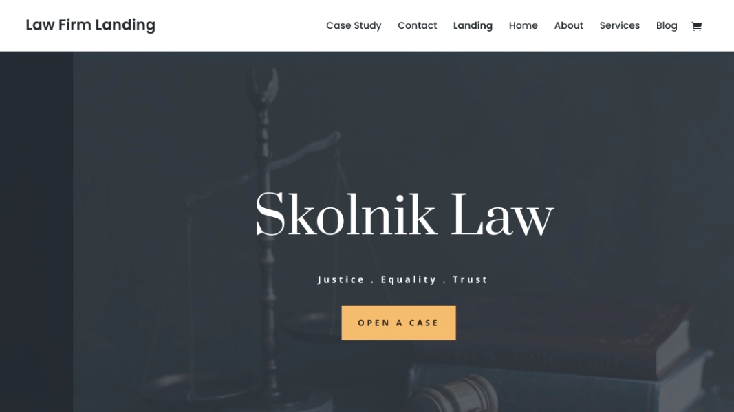 wykonanie strony na szablonie dla prawnika